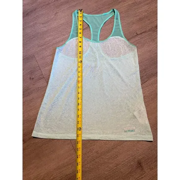 Hollister Sport Women's Med Teal Workout Athletic Sleeveless Racer Back Tank Top - Picture 11 of 12